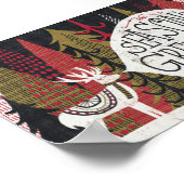 Quirky Christmas Deer Poster (Ecke)