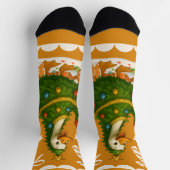 Quirky Christmas Goose Tree | Funny Holiday Socken (Oben)