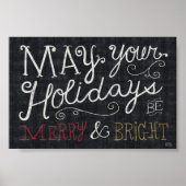 Quirky Christmas Merry and Bright Poster (Vorne)