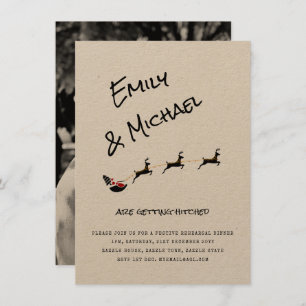 Quirky Christmas Wedding/Dinner/Verlobung FOTO Einladung