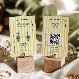 Quirky Citrus Hand-Drawn Bow Jewelry Earring Visitenkarte