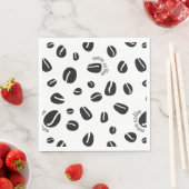 Quirky Coffee Beans "Mmm Coffee" Papier Napkins Serviette (Beispiel)