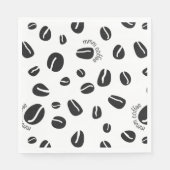 Quirky Coffee Beans "Mmm Coffee" Papier Napkins Serviette (Vorderseite)