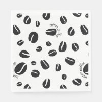 Quirky Coffee Beans "Mmm Coffee" Papier Napkins