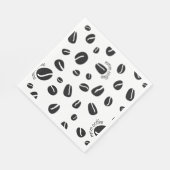 Quirky Coffee Beans "Mmm Coffee" Papier Napkins Serviette (Ecke)