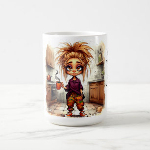 Quirky Coffee Lady 1. Cup Tasse