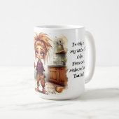 Quirky Coffee Lady 1. Cup Tasse (VorderseiteRechts)