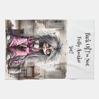 Quirky Coffee Lady Back Off Kitchen Handtücher