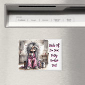 Quirky Coffee Lady Back Off Magnet (In Situ (Geschirrspüler))