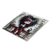 Quirky Coffee Lady Beginne keine Keramik. Fliese (Seite)