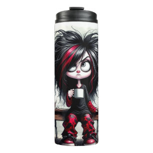 Quirky Coffee Lady Beginne keinen Thermal Tumbler Thermosbecher