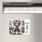 Quirky Coffee Lady Menopause Magnet (In Situ (Geschirrspüler))