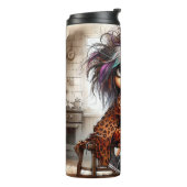 Quirky Coffee Lady Montag Vibe Thermal Tumbler Thermosbecher (Nach links gedreht)