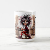 Quirky Coffee Lady riskiert IT-Tasse Kaffeetasse (Mittel)