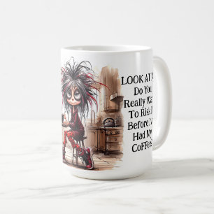 Quirky Coffee Lady riskiert IT-Tasse Kaffeetasse