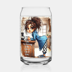 Quirky Coffee Lady Side of Quiet Trinkbehälter Set Dosenglas