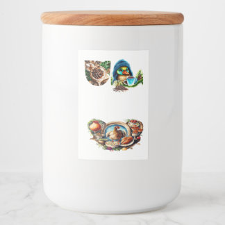 Quirky Coffee Lover Duck Design Lebensmitteletikett