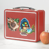 Quirky Coffee Lover Duck Design Metall Brotdose (Beispiel)