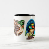 Quirky Coffee Lover Duck Design Zweifarbige Tasse (Mittel)
