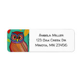 Quirky Colorful Folk Abstraktes Schaf (Vorne)