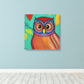 Quirky Colorful Folk Abstraktes Schaf Leinwanddruck (Insitu (Holzboden))