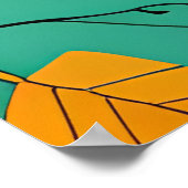 Quirky Colorful Folk Abstraktes Schaf Poster (Ecke)