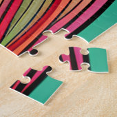 Quirky Colorful Folk Abstraktes Schaf Puzzle (Seite)