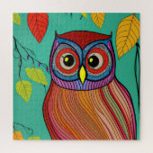 Quirky Colorful Folk Abstraktes Schaf Puzzle (Vertikal)