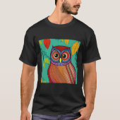 Quirky Colorful Folk Abstraktes Schaf T-Shirt (Vorderseite)