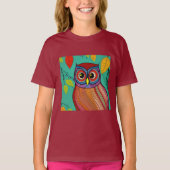 Quirky Colorful Folk Abstraktes Schaf T-Shirt (Vorderseite)