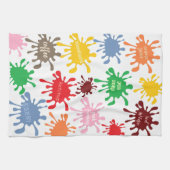 Quirky Colorful Food Stain Spritzer Geschirrtuch (Horizontal)