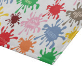 Quirky Colorful Food Stain Spritzer Schneidebrett (Ecke)