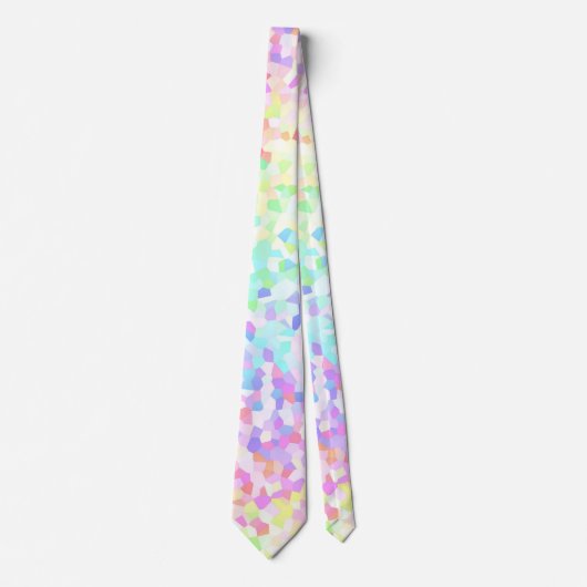 Quirky Colorful Groovy Rainbow Sprinkle Mosaik Krawatte (Vorderseite)