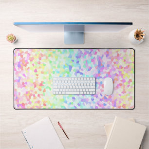 Quirky Colorful Groovy Rainbow Sprinkle Mosaik Schreibtischunterlage