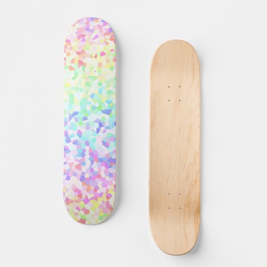 Quirky Colorful Groovy Rainbow Sprinkle Mosaik Skateboard (Vorderseite)