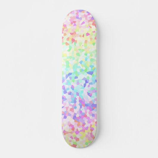 Quirky Colorful Groovy Rainbow Sprinkle Mosaik Skateboard (Vorne)
