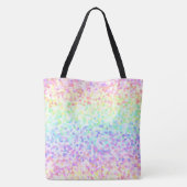 Quirky Colorful Groovy Rainbow Sprinkle Mosaik Tasche (Rückseite)