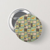 Quirky Corgi Kraft präsentiert Geschenkwrap Button (Vorne & Hinten)