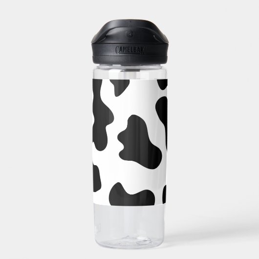 Quirky Cow Patchmuster Pink Monogram Trinkflasche (Rückseite)