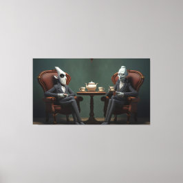 Quirky-Creepy-Zwirntee-Gentlemen Leinwanddruck