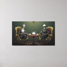 Quirky-Creepy-Zwirntee-Gentlemen Leinwanddruck