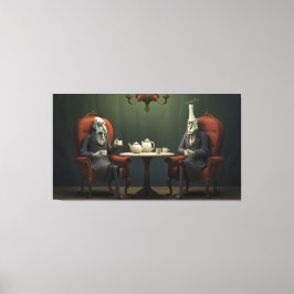 Quirky-Creepy-Zwirntee-Gentlemen Leinwanddruck