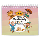 Quirky Deaf Awareness Cartoon Design Kalender (Titelbild)