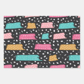 Quirky Designed Geschenkpapier Set (Vorderseite)