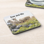 Quirky Designs - Schafe in einem Feld Getränkeuntersetzer (Linke Seite)