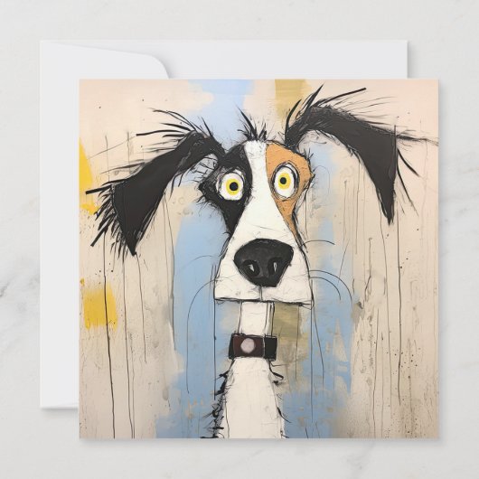 Quirky Dog Birthday Party Einladung (Rückseite)