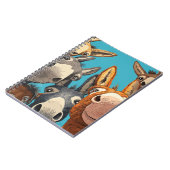 Quirky Donkey Squad - Colorful Group Illustration Notizblock (Linke Seite)