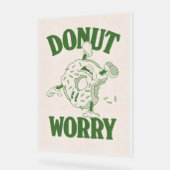 Quirky Donut Worry Poster - Green Donut Character (Winkel)