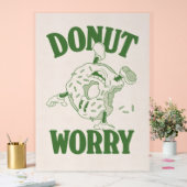 Quirky Donut Worry Poster - Green Donut Character (Hochzeit)