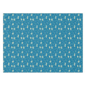 Quirky Doodle Blue Graduation Party Tischdecke (Vorderseite (Horizontal))